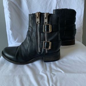 Steve Madden Moto Leather Zipper Ankle Boot